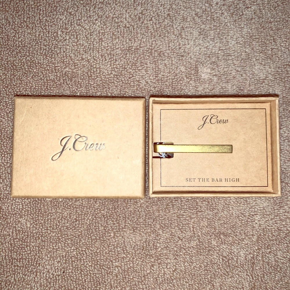 New in Box Gold J Crew Tie Clip